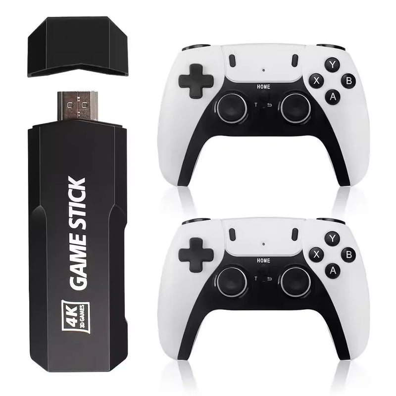 GameStick™ 4K Retro Pro — Console Retrô HDMI com 10.000 Jogos + 2 Controles Sem Fio