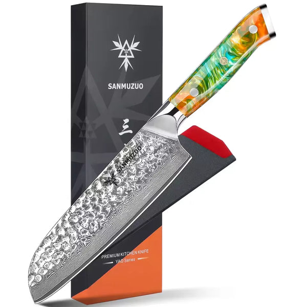 Faca Profissional Sanmuzuō™ — Edição Premium Forjada à Mão