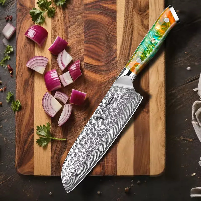 Faca Profissional Sanmuzuō™ — Edição Premium Forjada à Mão